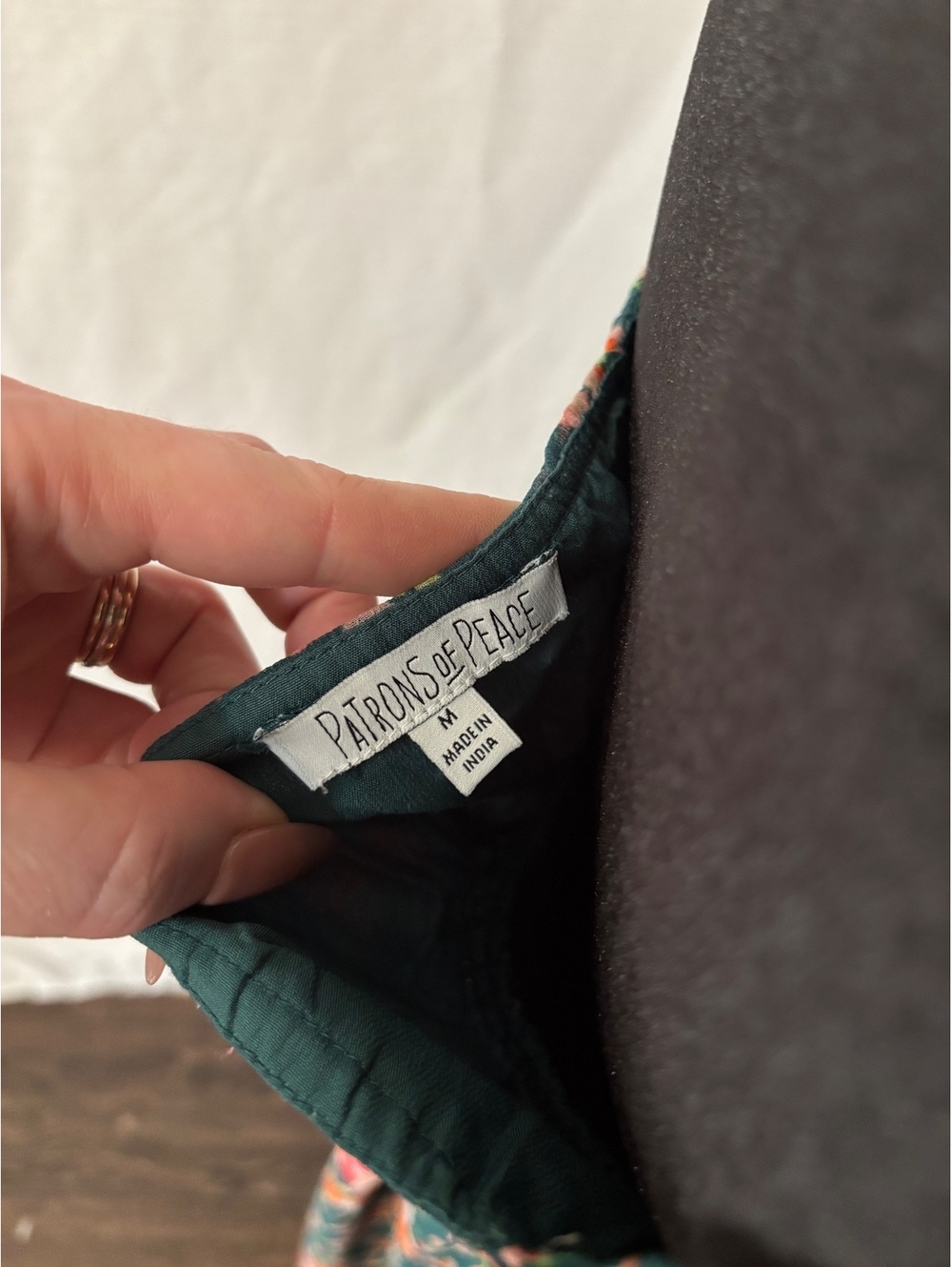 Floral Smocked Waist Maxi Dress - Teal Floral - Picture 4 of 4